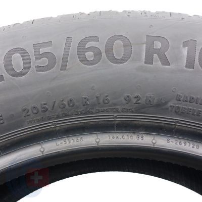 5. 205 60 16 4x CONTINENTAL 205/60 R16 92H EcoContact 6 Sommerreifen 6-6,5mm 2023/24