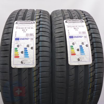 3. 215 45 18 4x CONTINENTAL 215/45 R18 93Y XL PremiumContact 6 Sommerreifen 2022 VOLL