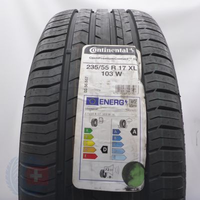 235 55 17 1x CONTINENTAL 235/55 R17 103W XL ContiPremiumContact 5 Sommerreifen 2022 VOLL