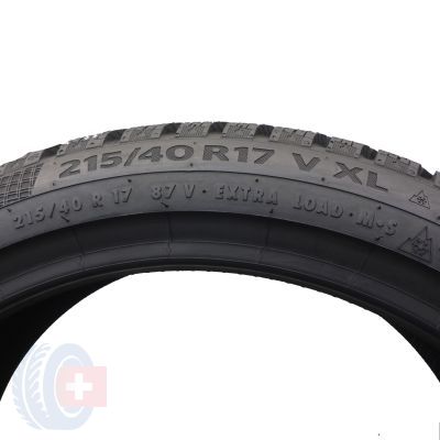 6. 215 40 17 2x CONTINENTAL 215/40 R17 87V XL WinterContact TS 860 Winterreifen 2021 VOLL WIE NEU