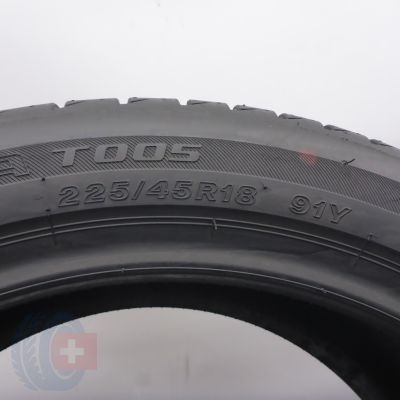 6. 225 45 18 2x BRIDGESTONE 225/45 R18 91Y Turanza T005 Sommerreifen 2022 7,2mm