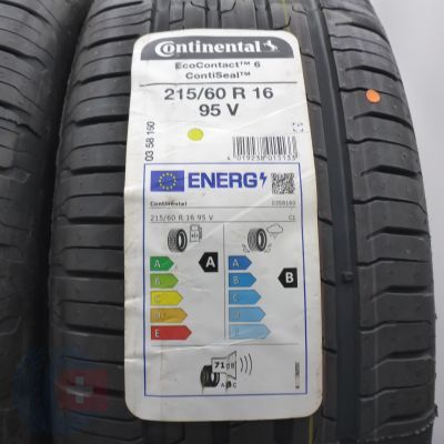 3.  215 60 16 4x CONTINENTAL 215/60 R16 95V EcoContact 6 SEAL Sommerreifen 2023 Ungebraucht   