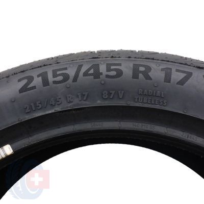 6. 4 x CONTINENTAL 215/45 R17 87V PremiumContact 6 Sommerreifen 2020 WIE NEU VOLL