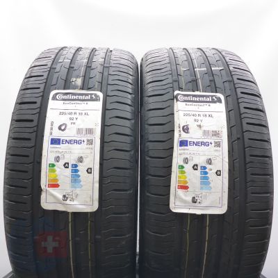 5. 225 40 18 4x CONTINENTAL 225/40 R18 92Y XL BMW EcoContact6 Sommerreifen 2023, 2024 VOLL