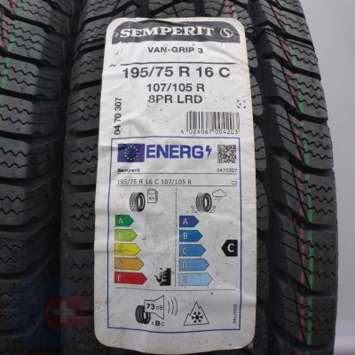 3. 195 75 16C 2x SEMPERIT 195/75 R16C 107/105R Van-Grip3 Winterreifen 2022 WIE NEU VOLL