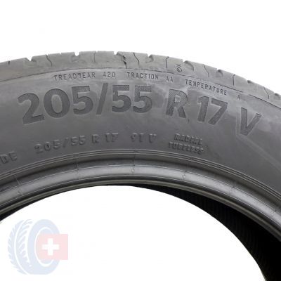 8. 4 x CONTINENTAL 205/55 R17 91V EcoContact 6 Sommerreifen  DOT20/21 6mm