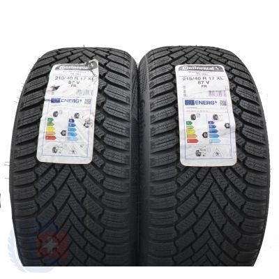 215 40 17 2x CONTINENTAL 215/40 R17 87V XL WinterContact TS 860 Winterreifen 2021 VOLL WIE NEU