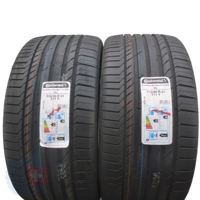 4. 4 x CONTINENTAL 315/40 R21 111Y ContiSportContact 5 MO SUV Sommerreifen 2018 VOLL Wie Neu