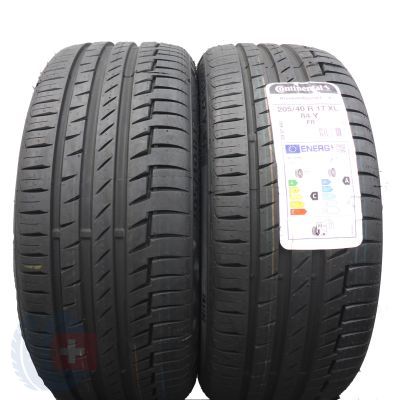  205 40 17 2x CONTINENTAL 205/40 R17 84Y XL PremiumContact6 Sommerreifen 2021 VOLL WIE NEU