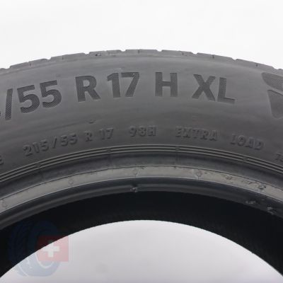 4. 215 55 17 2x CONTINENTAL 215/55 R17 98H EcoContact6 Sommerreifen 2022 5,8mm