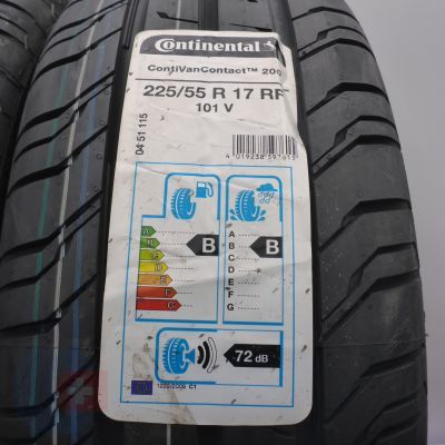 2. 225 55 17 4x CONTINENTAL 225/55 R17 101V ContiVanContact 200 Letnie 2020 VOLL 