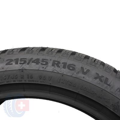 6. 215/45 R16 2x CONTINENTAL 215/45 R16 90V XL WinterContact TS 860 Winterreifen 2020 /2021 VOLL WIE NEU