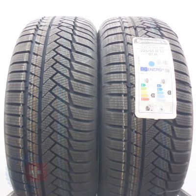 225 55 17 2x CONTINENTAL 225/55 R17 97H WinterContact TS850P RSC MOE Winterreifen 2022 VOLL 