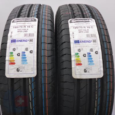 5. 195 75 16C 4x CONTINENTAL 195/75 R16C 107/105R VanContact Ultra Sommerreifen 2023 WIE NEU VOLL