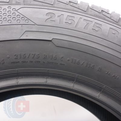 4. 215 75 16C 2x CONTINENTAL 215/75 R16C 116/114R ContiVanContact 100 Sommerreifen 2019 9mm