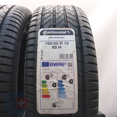 2.  195 55 15 2x CONTINENTAL 195/55 R15 85H UltraContact Sommerreifen 2022 Ungebraucht  