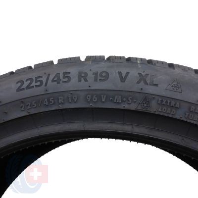 6. 225 45 19 4x CONTINENTAL 225/45 R19 96V XL WinterContact TS870P Winterreifen 2022 VOLL Wie Neu