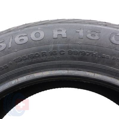 5. 4 x CONTINENTAL 195/60 R16C 99/97H VancoContact 2 Sommerreifen 2019, 2020 WIE NEU VOLL