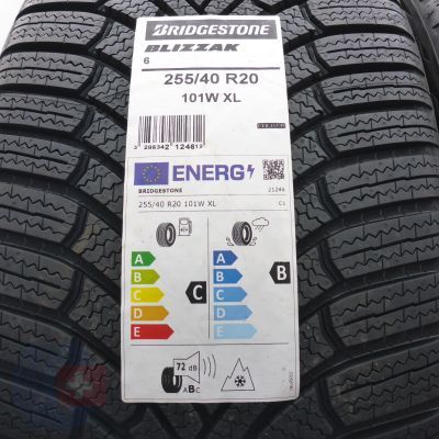 2. 255 40 20 4x BRIDGESTONE 255/40 R20  101W XL Blizzak 6 Winterreifen 2025 VOLL WIE NEU 