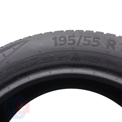 5. 2 x CONTINENTAL 195/55 R16 91V XL AllSeasonContact Ganzjahresreifen 2019, 2020 WIE NEU 7mm