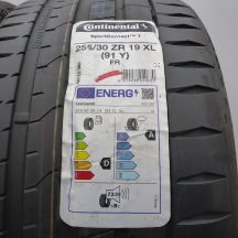 2. 255 30 19 2x CONTINENTAL 255/30 R19 91Y XL SportContact7 Sommerreifen 2021 WIE NEU VOLL