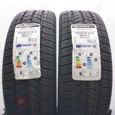  195 60 16C 2x CONTINENTAL 195/60 R16C  99/97T VanContact Winter Winterreifen 2022 Ungebraucht  