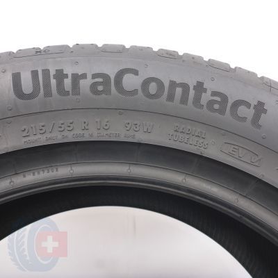 4. 215 55 16 1x CONTINENTAL 215/55 R16 93W UltraContact Sommerreifen 2023 VOLL WIE NEU