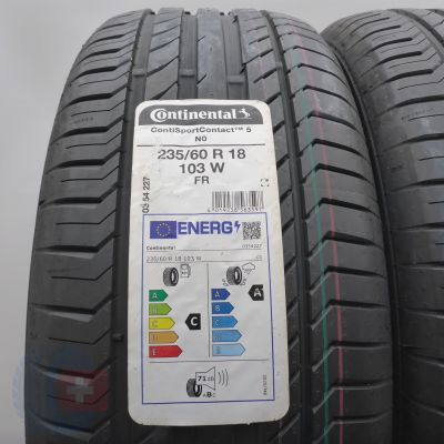 2.  235 60 18 2x CONTINENTAL  235/60 R18 103W ContiSportContact 5 N0 Sommerreifen 2022 VOLL  2.  235 60 18 2x CONTINENTAL  235/60 R18 103W ContiSportContact 5 N0 Sommerreifen 2022 VOLL