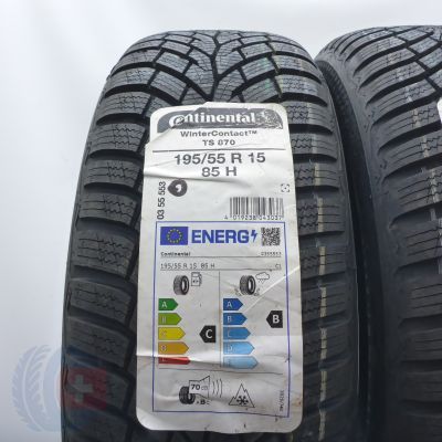 2. 195 55 15 2x CONTINENTAL 195/55 R15 85H WinterContact TS 870 Winterreifen 2022/23 Ungebraucht   