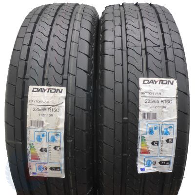 3. 4 x DAYTON 225/65 R16C 112/110R VAN Sommerreifen 2018 VOLL Wie Neu