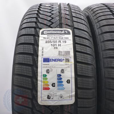 2. 235 55 19 2x CONTINENTAL 235/55 R19 101H WinterContact TS 850p SUV M0E RFT Winterreifen 2022 Ungebraucht  