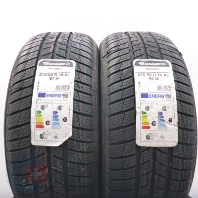 215 55 16 2x BARUM 215/55 R16 97H XL Polaris 5 Winterreifen 2023 VOLL WIE NEU 
