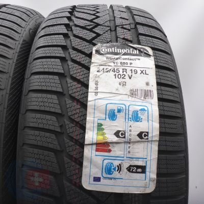3. 245 45 19 2x CONTINENTAL 245/45 R19 102V XL WinterContact TS 850 P Winterreifen 2020/21 Ungebraucht  