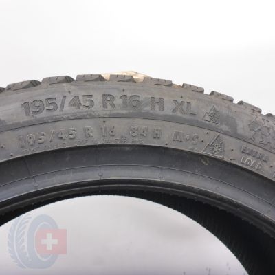 7. 195 45 16 4x CONTINENTAL 195/45 R16 84H XL WinterContact TS 870 Winterreifen 2022 Ungebraucht  