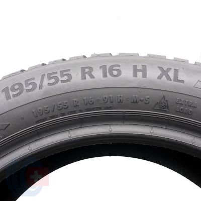 6.  195 55 16 2x CONTINENTAL 195/55 R16  91H XL WinterContact TS 870 Winterreifen 2023 VOLL WIE NEU
