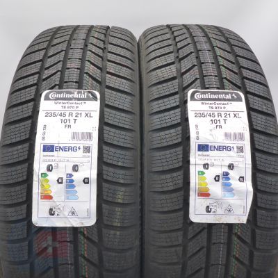 235 45 21 2x CONTINENTAL 235/45 R2 101T XL WinterContact TS 870 P Winterreifen 2022 VOLL 