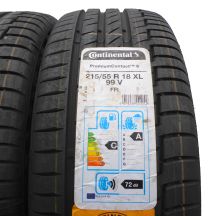 2. 215 55 18 4x CONTINENTAL 215/55 R18 99V XL PremiumContact 6 Sommerreifen 2019 VOL Wie Neu