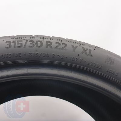 5. 315 30 22 1x CONTINENTAL 315/30 R22 107Y XL EcoContact 6 BMW Sommerreifen 2021 5,5mm 