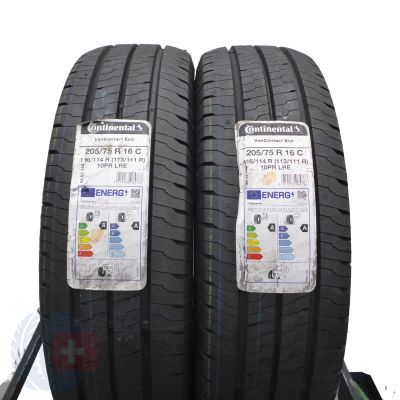 4. 205 75 16C 4x CONTINENTAL 205/75 R16C 116/114R VanContact Eco Sommerreifen 2021 WIE NEU VOLL