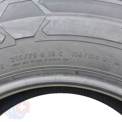 6. 4 x CONTINENTAL 215/75 R16C 116/114R VanContact Winter Winterreifen 2021, 2022 WIE NEU 8,8-9,5mm