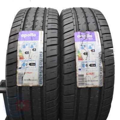 225 70 15C 2x APOLLO 225/70 R15C  112/110S Altrust Sommerreifen 2018 VOLL Ungebraucht   