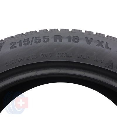 5. 215 55 18 2x CONTINENTAL 215/55 R18 99V XL WinterContact TS850P Winterreifen 6,8mm 2021 Wie Neu