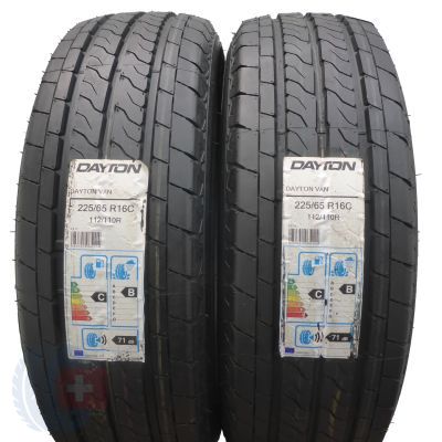 4. 4 x DAYTON 225/65 R16C 112/110R VAN Sommerreifen 2018 VOLL Wie Neu