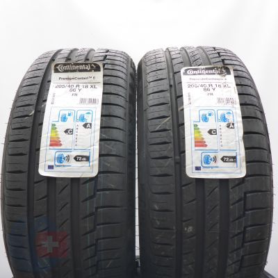 205 40 18 2x CONTINENTAL 205/40 R18 86Y XL PremiumContact 6 Sommerreifen 2021 Ungebraucht  
