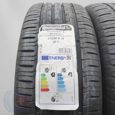 2. 215 50 19 2x CONTINENTAL 215/50 R19 93T EcoContact 6 SEAL Sommerreifen 2023 VOLL WIE NEU 