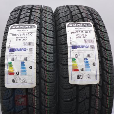 195 75 16C 2x SEMPERIT 195/75 R16C 107/105R Van-Grip3 Winterreifen 2022 WIE NEU VOLL