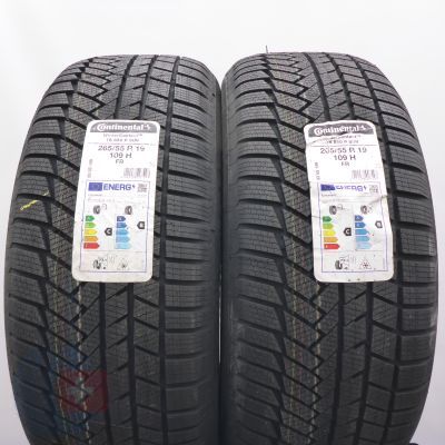 265 55 19 2x CONTINENTAL 265/55 R19 109H WinterContact TS850P SUV Winterreifen 2022 WIE NEU VOLL