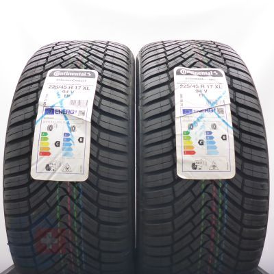 225 45 17 2x CONTINENTAL 225/45 R17 94V XL AllSeasonContact Ganzjahresreifen 2023 VOLL WIE NEU 