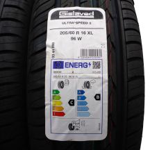 2. 205 60 16 2x GISLAVED 205/60 R16 96W XL Ultra Speed 2 Summer Tyres 2024 VOLL Wie Neu