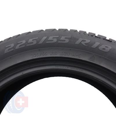 6. 225 55 18 4x PIRELLI 225/55 R18 102V Sottozero 3 Winter AO Winterreifen 6,2-6,8mm 2021/22